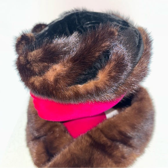 Vintage Betmar Elegant Brown‎ Fur Hat and Scarf Set main image 8